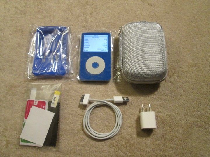 Ipod Classic 5th Generation Upgraded 512gb SSD 3000mah Battery With Accessories