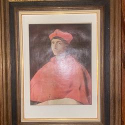 “The Cardinal”painting 10x14 With Frame