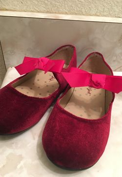 Burgundy flats size 10