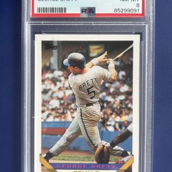 1993 Topps George Brett Baseball Card Graded PSA 8