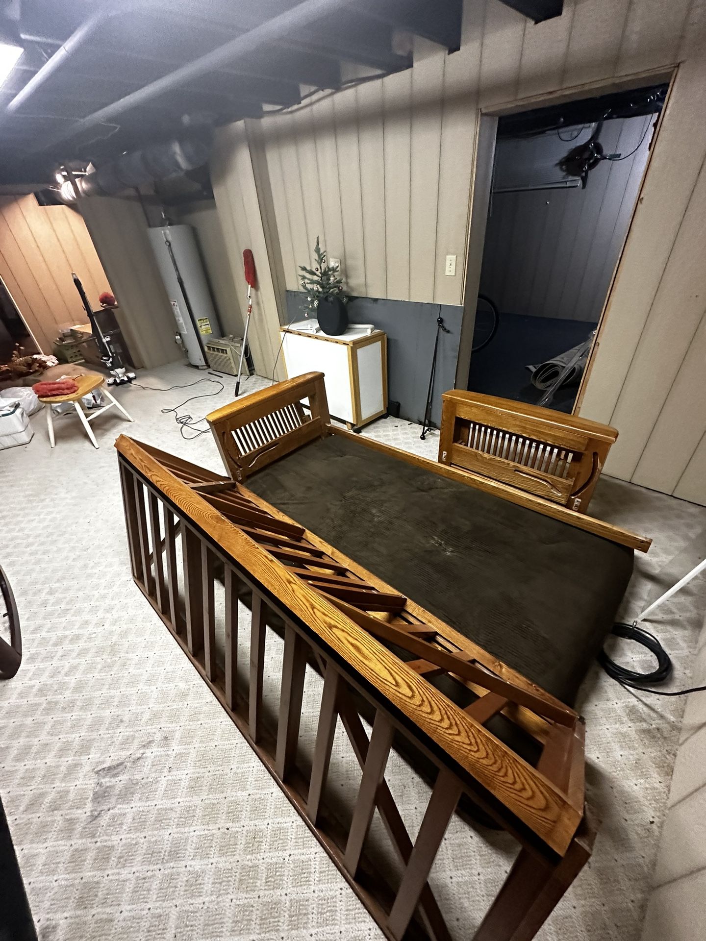 Full/Queen Wooden Futon and TV Stand