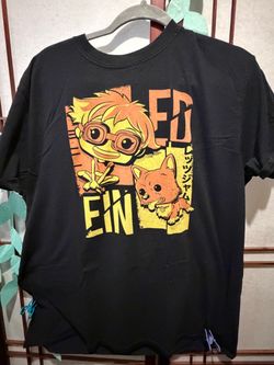 Used Funko Cowboy Bebop Ed and Ein black t-shirt. size XL