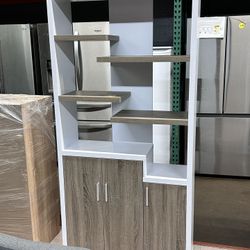 Wood Book Shelf Cabinet 