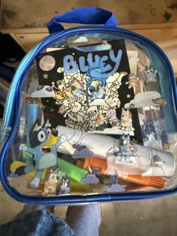 Kids Bluey Plastic Activity Backpack