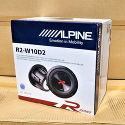 🚨 No Credit Needed 🚨 Alpine R2 W10D2 Bass Speakers 10" Dual Voice Coil Subwoofer 2250 Watts 🚨 Payment Options Available 🚨 