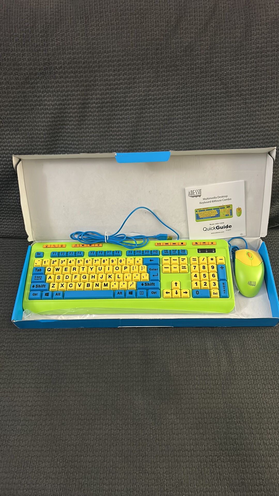 ADESSO Multimedia Desktop Keyboard & Mouse Combo