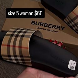burberry slides size 5 woman $60
