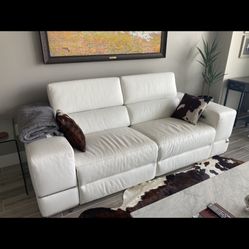 Zuri Leather Reclining Couch