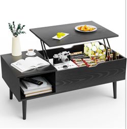 Black Lift Top Coffee Table with Storage