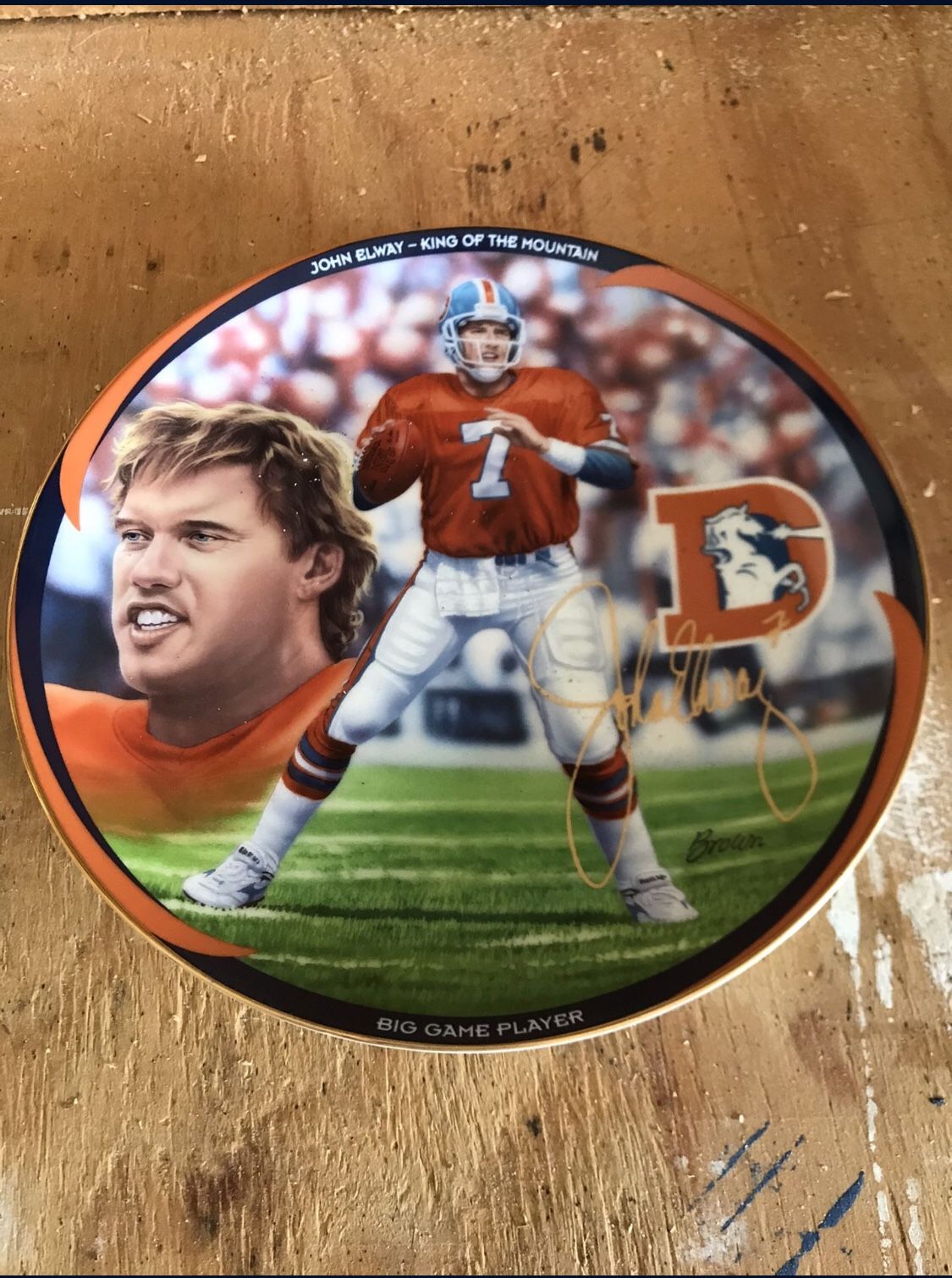 John Elway Porcelain Collectors Plate
