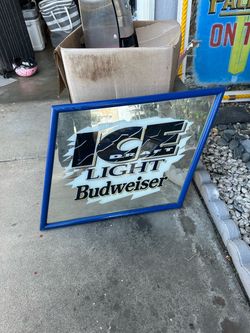 Budweiser Ice Draft Light Mirror