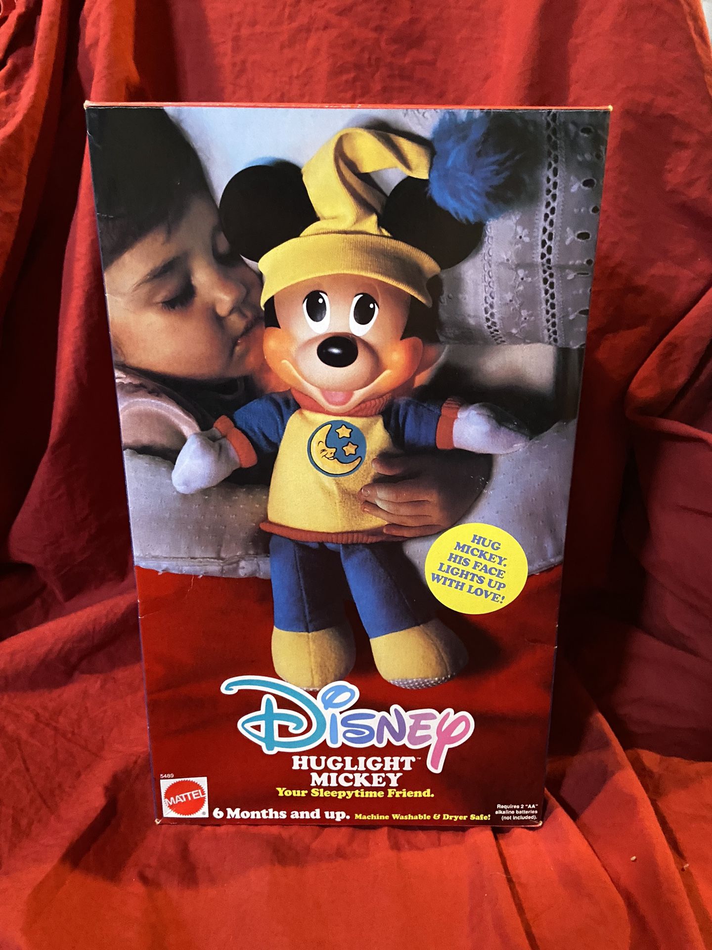 BRAND NEW SEALED Vintage Mickey Mouse Huglight Doll 1990 Mattel Disney