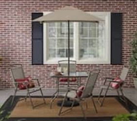 6 Piece NEW Patio DINNING Set with UMBRELLA *MAKEanOFFER*