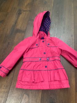 Girls pink Ruffle jacket size 4t by London Fog #11