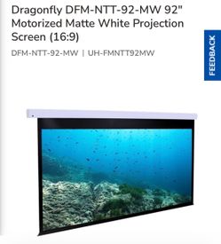 Dragonfly 92 inch motorized tv screen