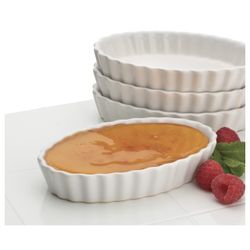 BonJour - Ramekin - 4 fl.oz - oval - white (pack of 4)