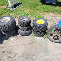 Small Tires 4 Wheeler/Lawn Mower (Free)