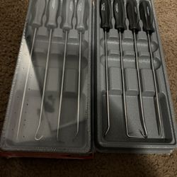 SNAP ON 4 pc Acetate Handle Long Pick Set. 