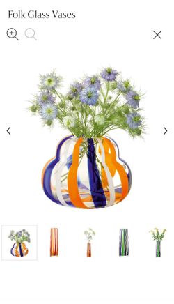 West Elm Folk Glass Vases (6 Available)