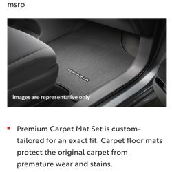 Toyota Sienna Premium Carpet Mat Set