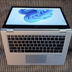 HP EliteBook X360 Touchscreen Laptop Intel Core i5 16 GB RAM 256 GB SSD Webcam 1080P LCD USB C Port Wi-Fi & Bluetooth Windows 11 Professional