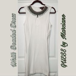 White Emerald Beaded Dress