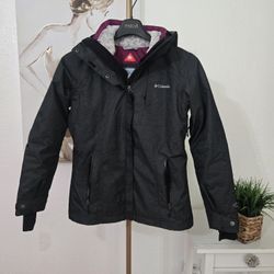 Columbia Omni-Heat Whirlibird 3 In 1 Interchange Charcoal Puffer Jacket Size S