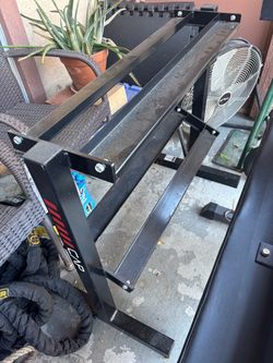 Dumbbell weights storage rack 3 ft wide, 2.8 ft tall and 20” long