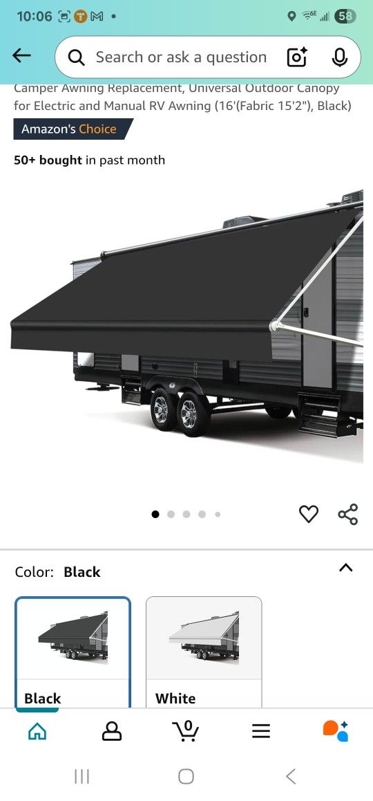 Brand New Replacement Black Cover 15'2"