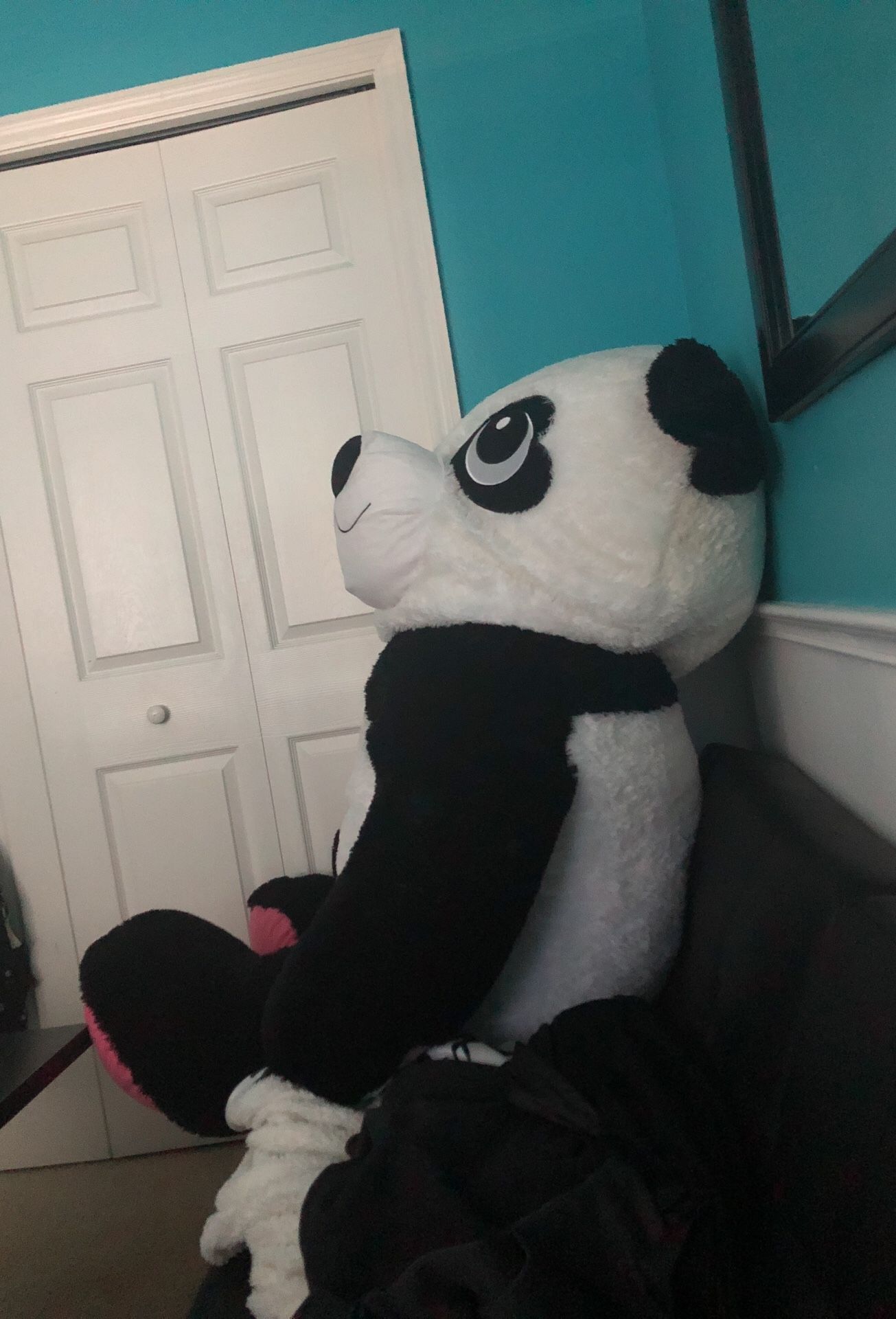 Giant stuffed panda