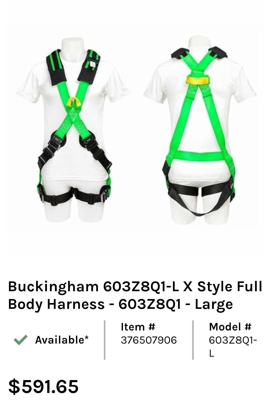 Safety Harness- Buckingham Full Body Harness