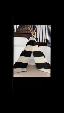 Black And White Kids Play Teepee