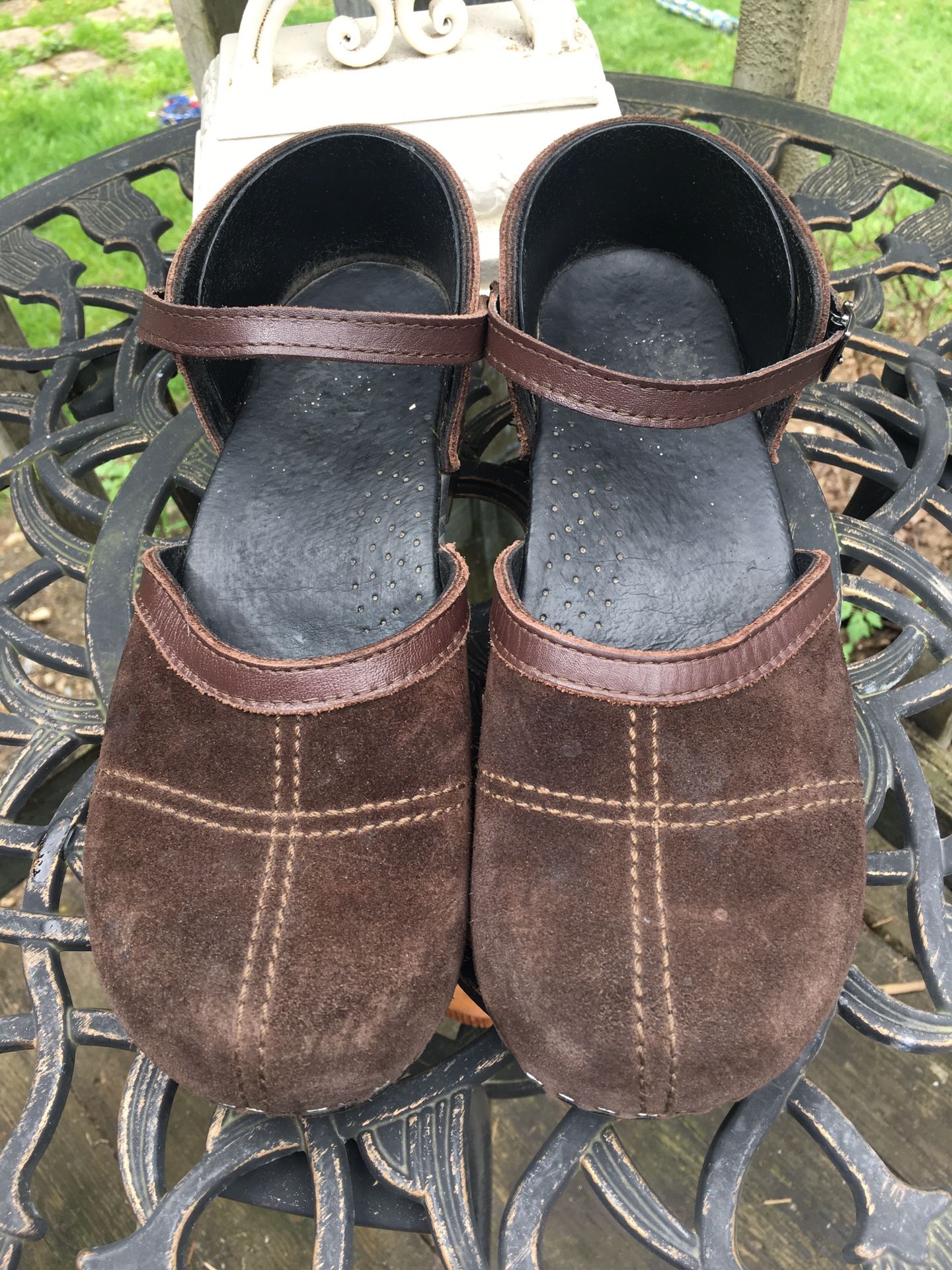 Dansko Brown Suede Leather Mary Jane Comfort Shoes Size 40 for