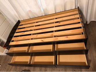 Twin Bed with 6 Large Storage Drawers