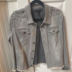 Inc Grey Denim Jacket 