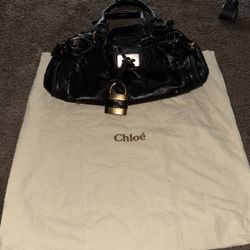 Chloe Black Leather Back Locket