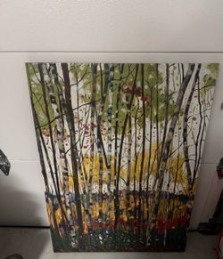 World Market Colorful Birch Canvas