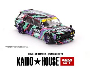Kaido House X Mini GT 1:64 Datsun KAIDO 510 Wagon HKS V1 -Oil Splash Pattern
