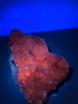 Large UV Reactive Chocolate Calcite Crystal Cluster – 3.6 lb