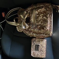 Minnie Mouse Disney Backpack With Wallet 