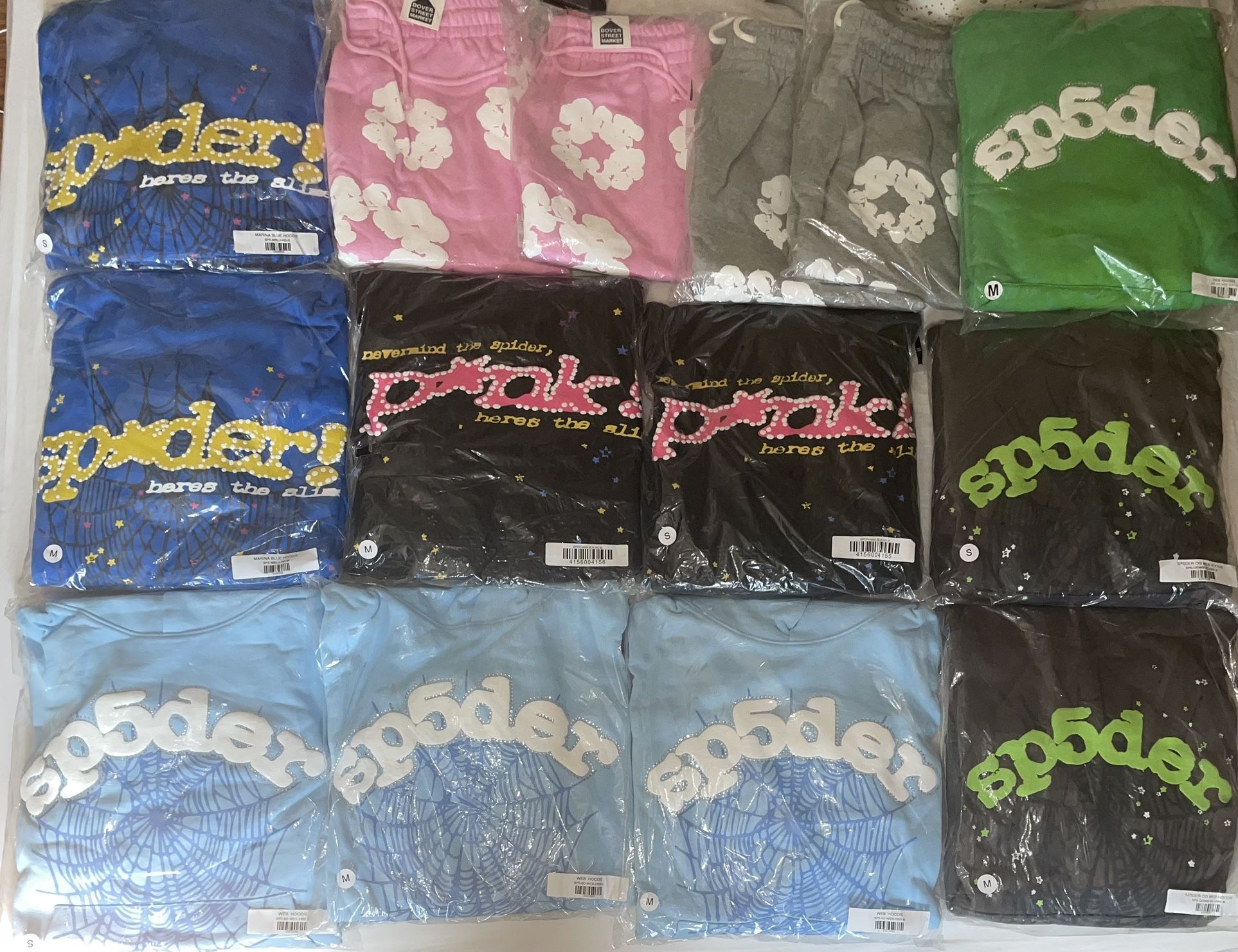 New Denim Tears Shorts And Sp5der Hoodies