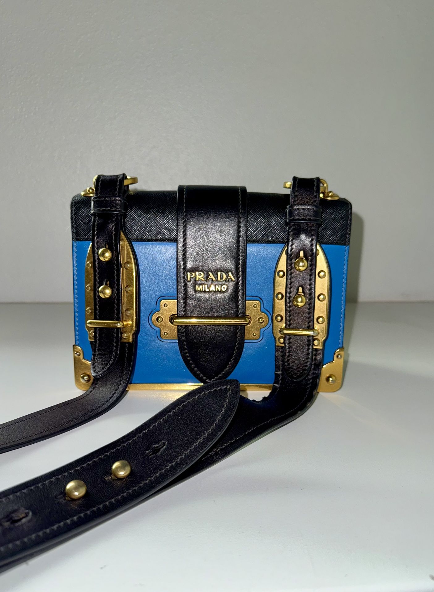 Prada Cahier Crossbody Bag – Colorblock Leather