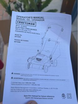 Craftsman electric lawn mower
