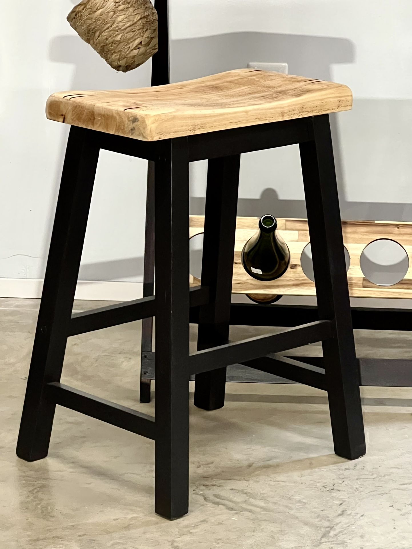 Wine, Liquor, Coffee, Beverage Station With Stool