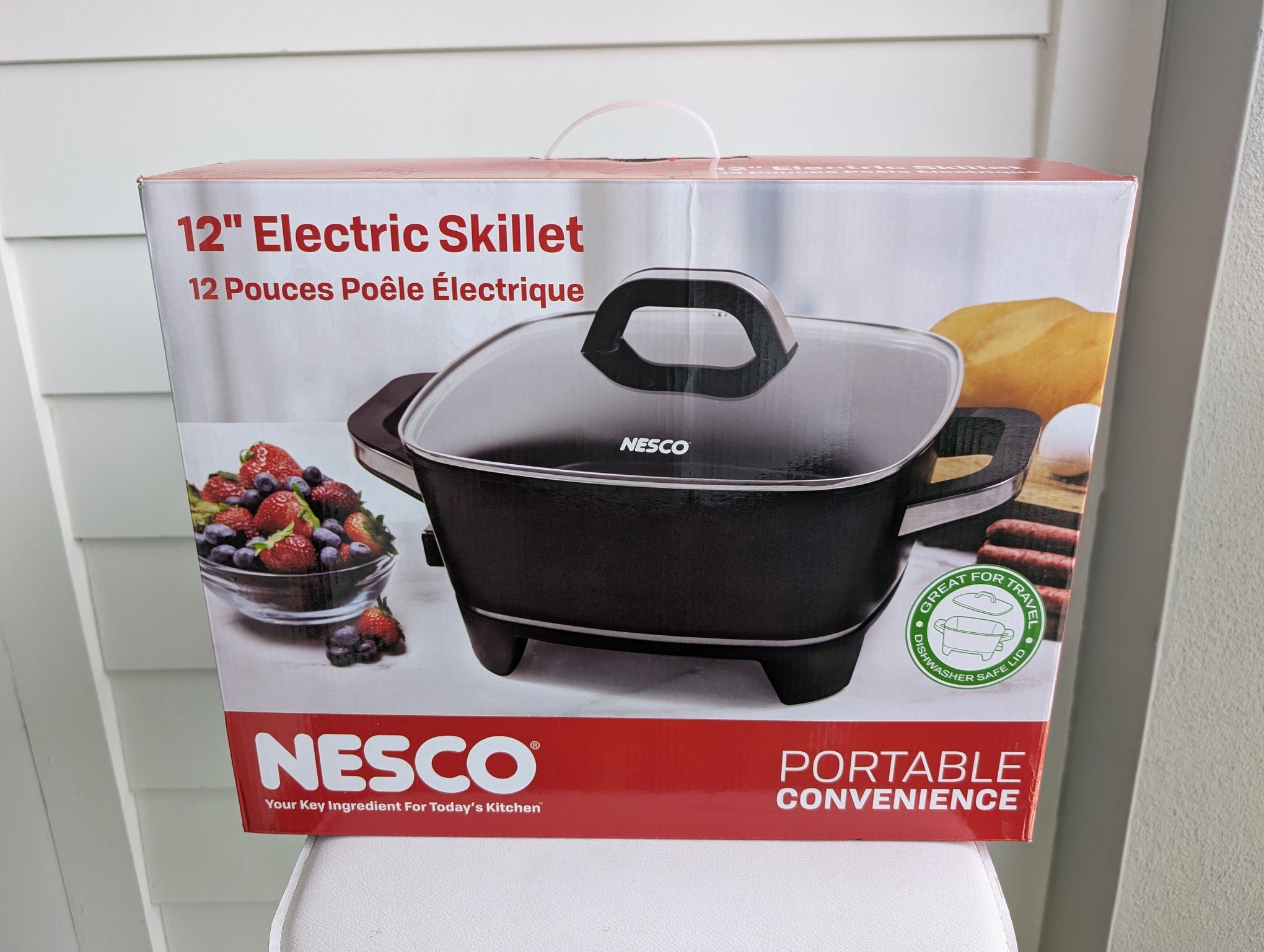 Brand New NESCO 12” Electric Skillet – Nonstick, Portable, Dishwasher Safe Lid