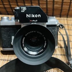 Nikon F FTN Black $200/nikkor S 1:2.8 Lens /HN1 Nikon Hood$ 120