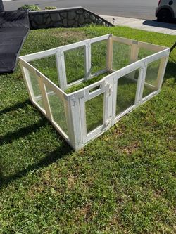 clear-panel pet playpen / puppy exercise pen