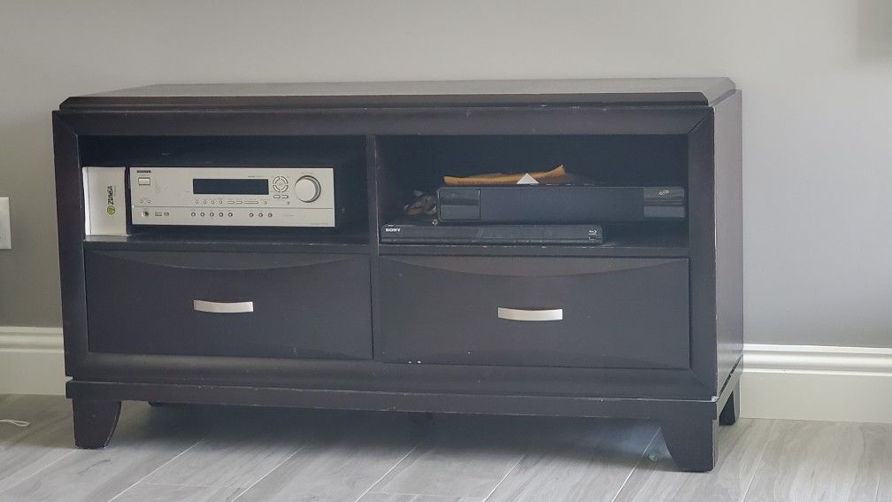 Brown 2 Drawer Tv Console