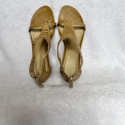 Kenneth Cole tan wedge sandal, size 8