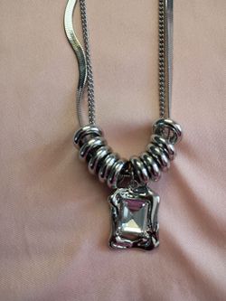 Silver Statement Pendant Necklace